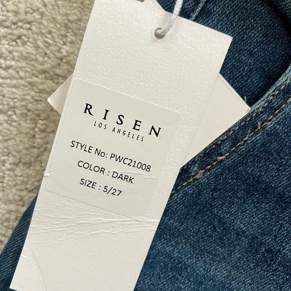 High Rise Women's Jeans in Dark Blue - Picture 3 of 5